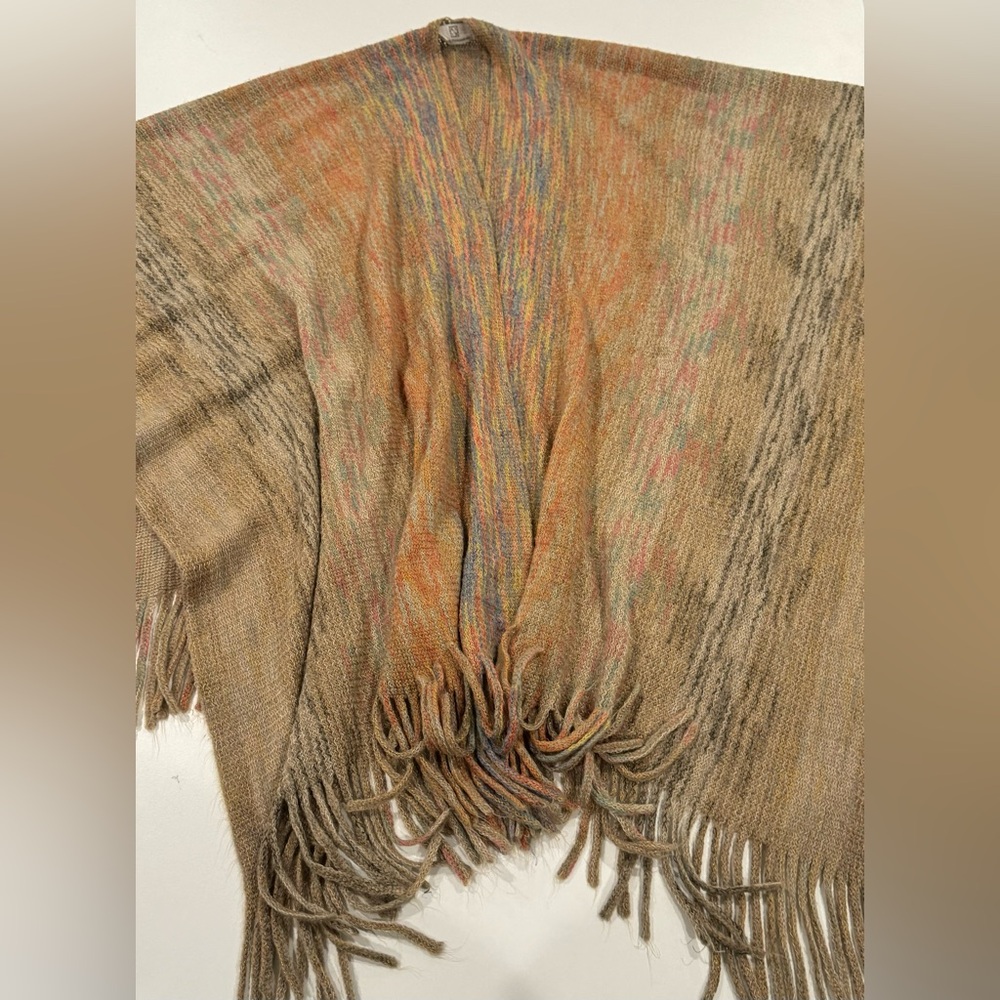 2/$20 Pretty Persuasions fringed shawl one size colorful - Picture 4 of 6